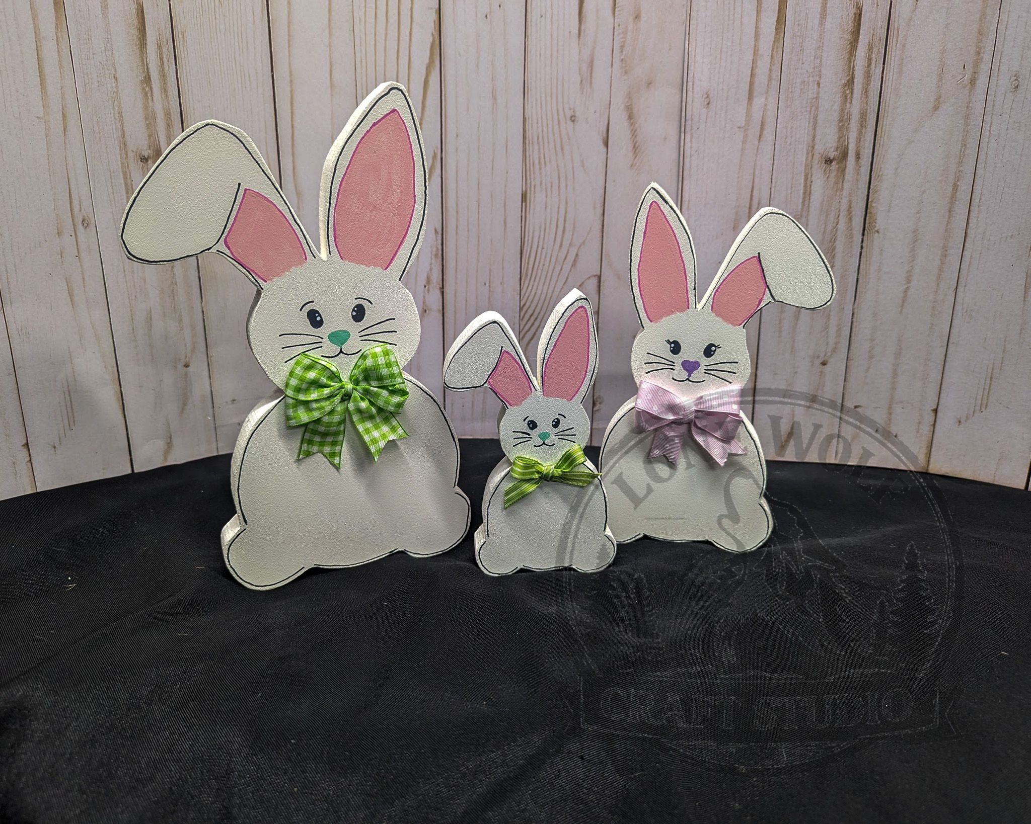 Handcrafted Wooden Easter Bunnies
