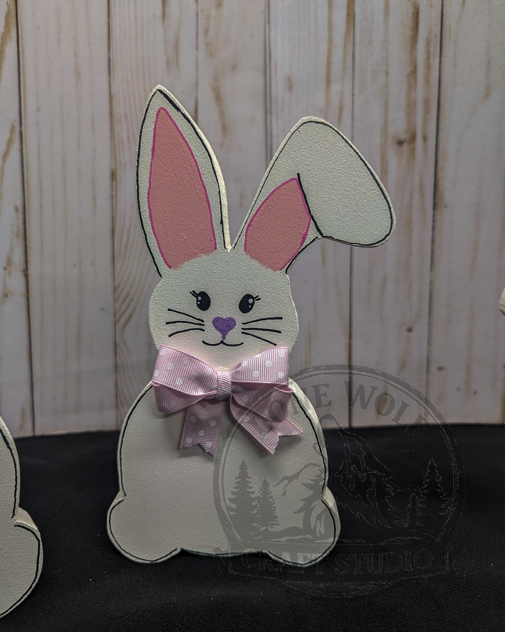 Handcrafted Wooden Easter Bunnies - Image 3