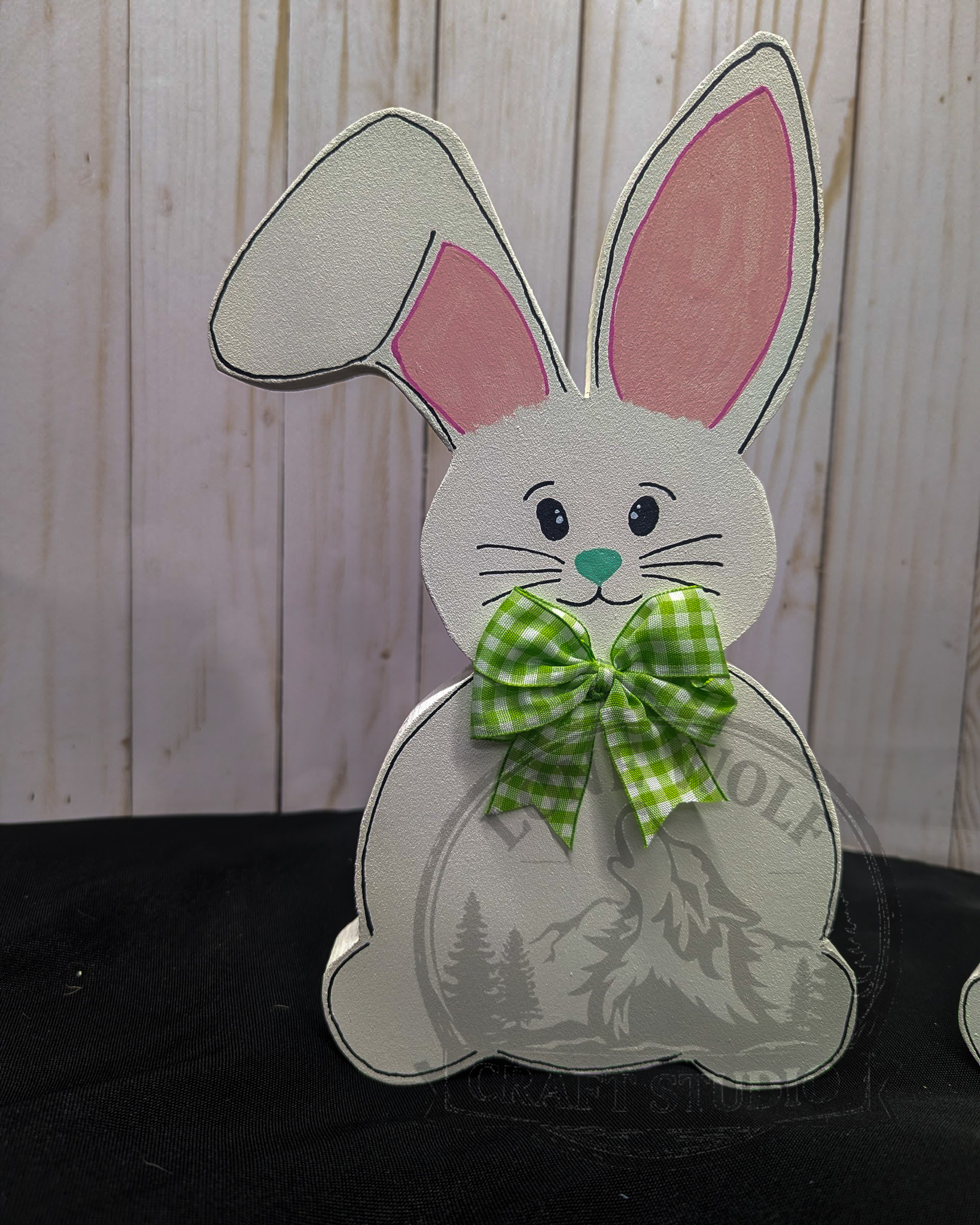 Handcrafted Wooden Easter Bunnies - Image 2