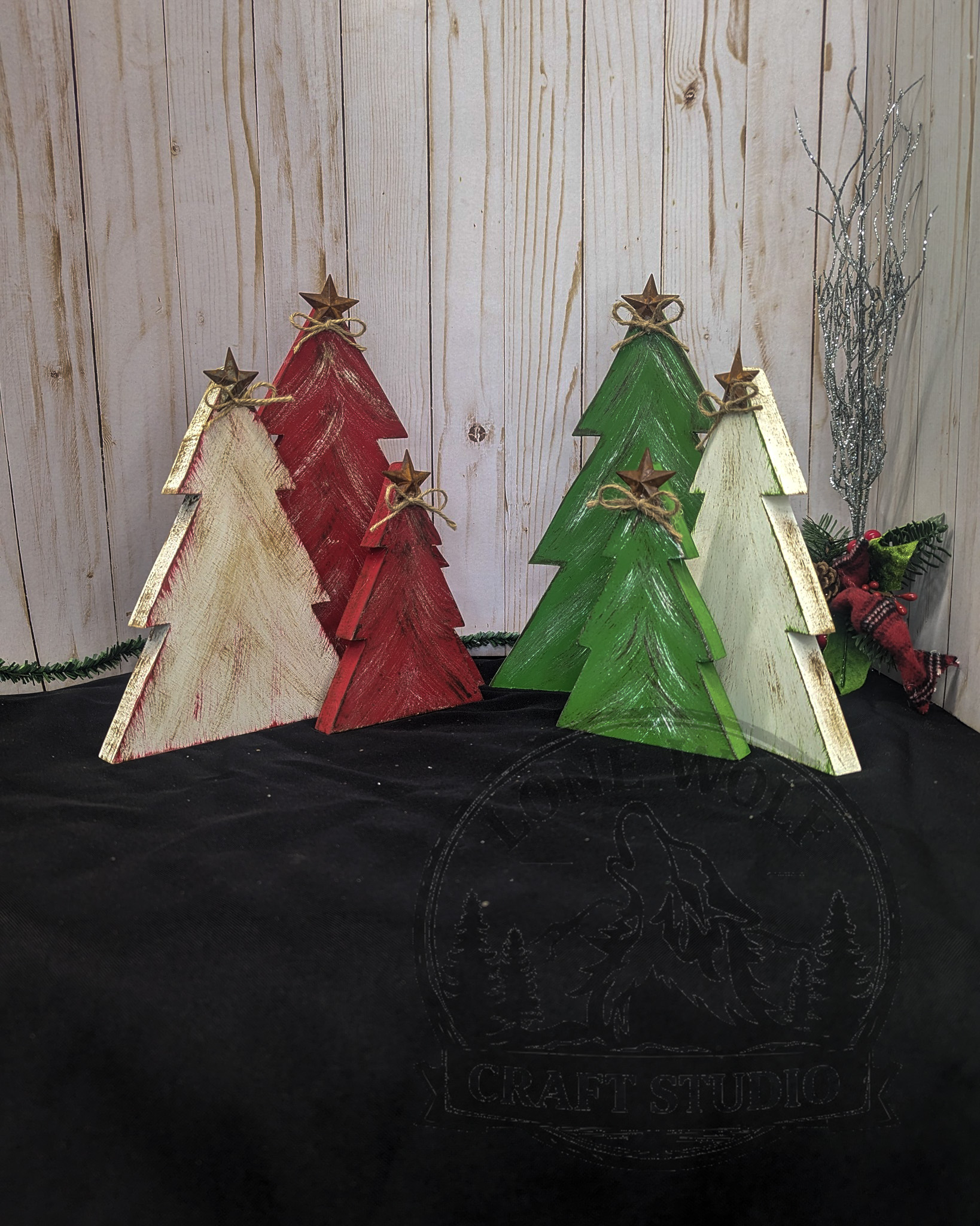 Wooden Christmas Trees Set - Image 4