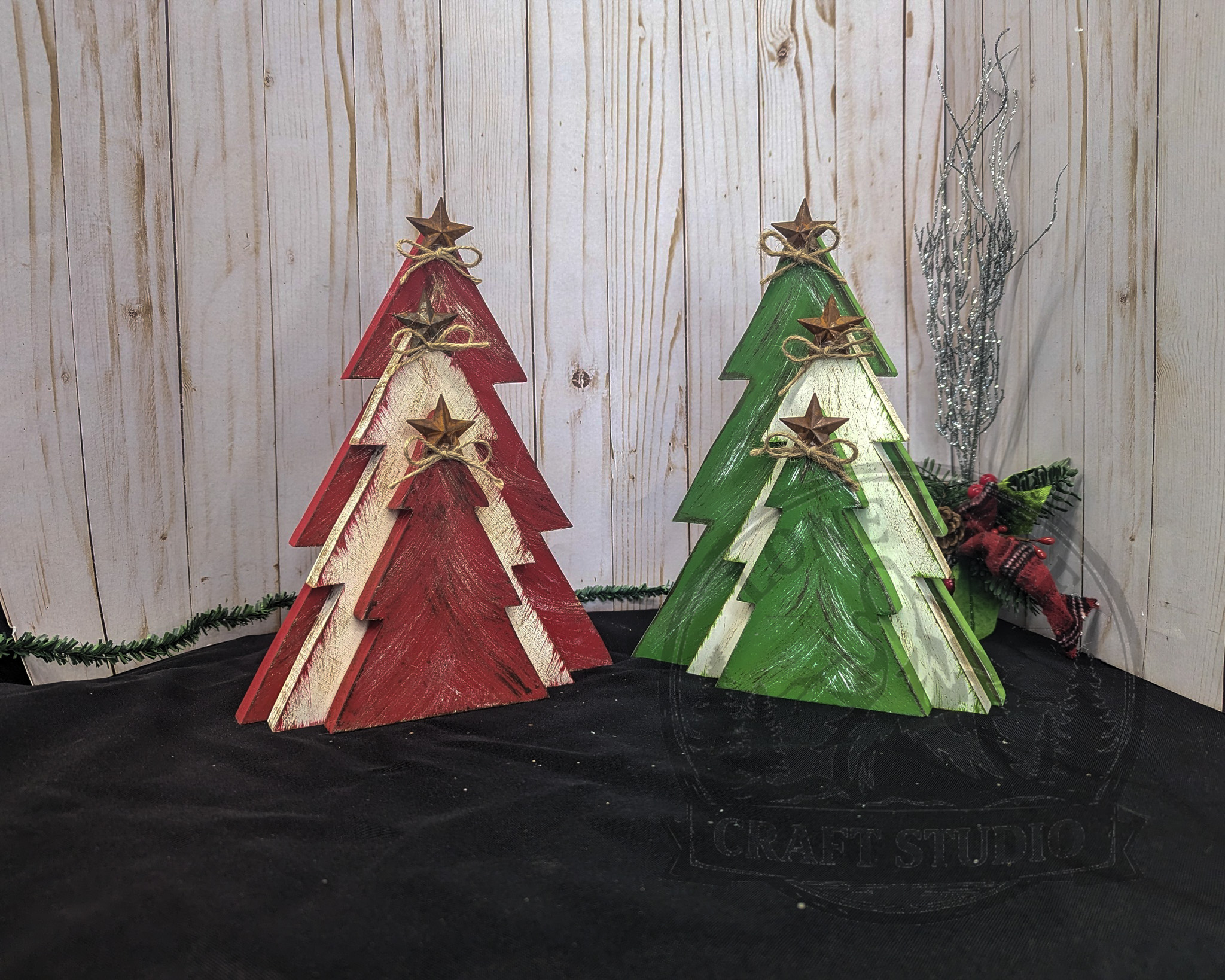 Wooden Christmas Trees Set - Image 5