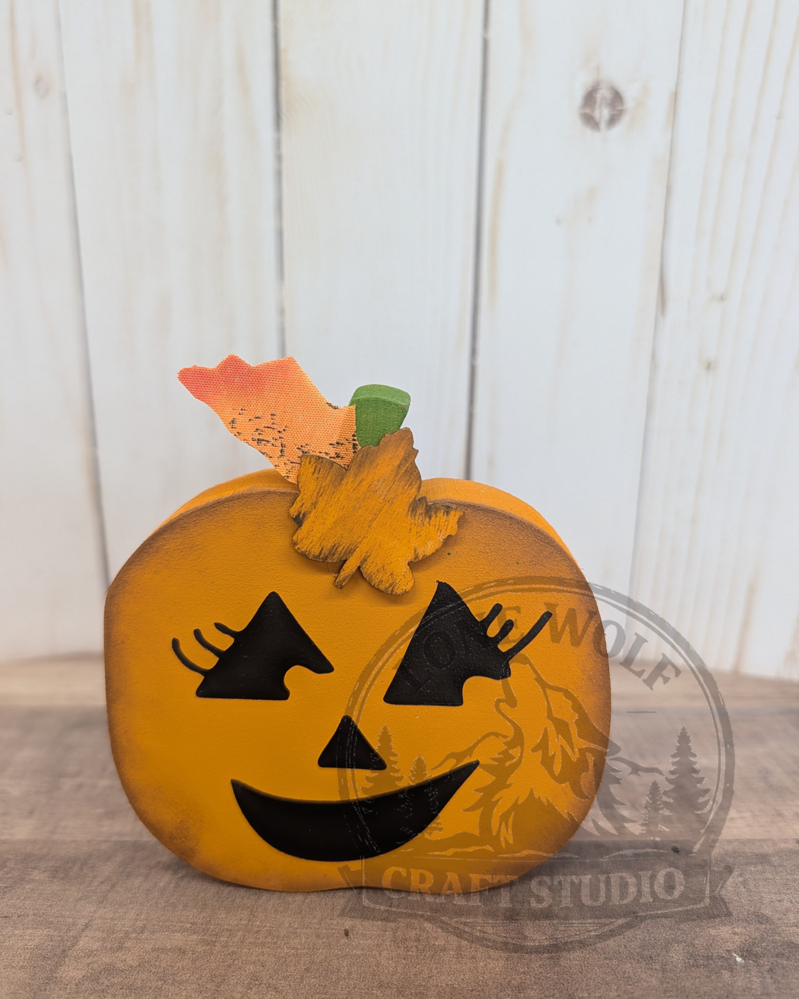 Wooden Hand-Painted Jack-O-Lanterns Pumpkins - Image 11