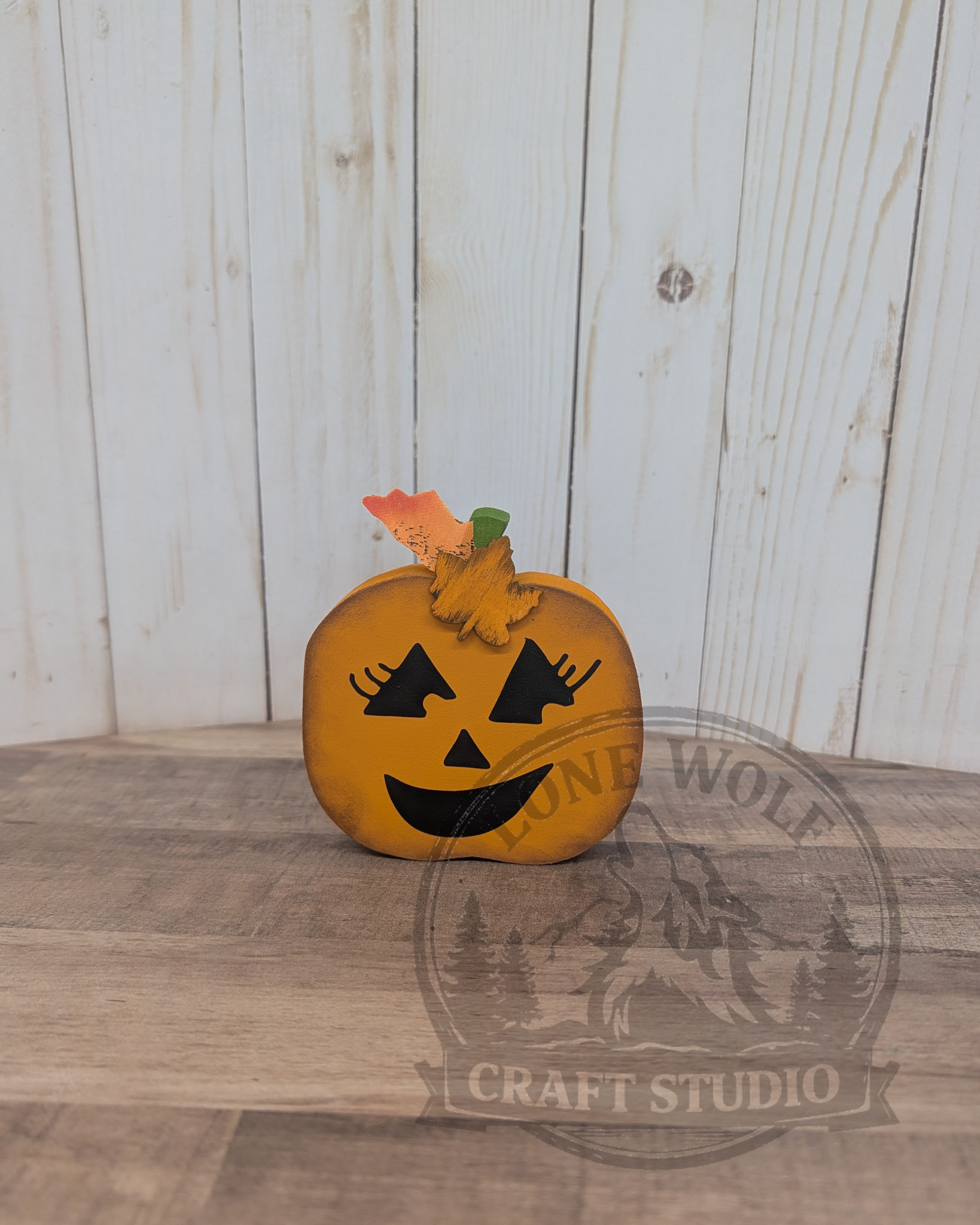 Wooden Hand-Painted Jack-O-Lanterns Pumpkins - Image 12