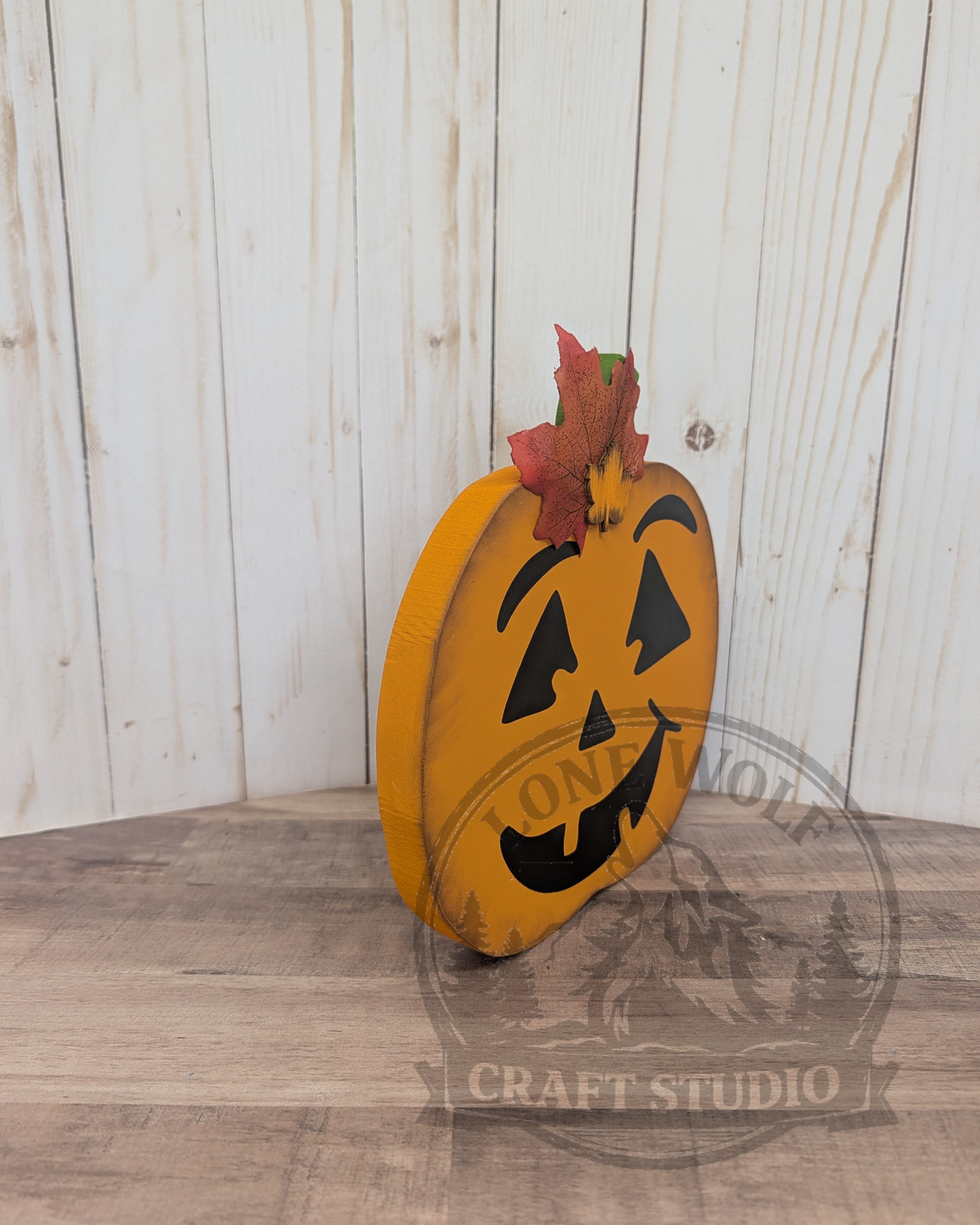 Wooden Hand-Painted Jack-O-Lanterns Pumpkins - Image 13