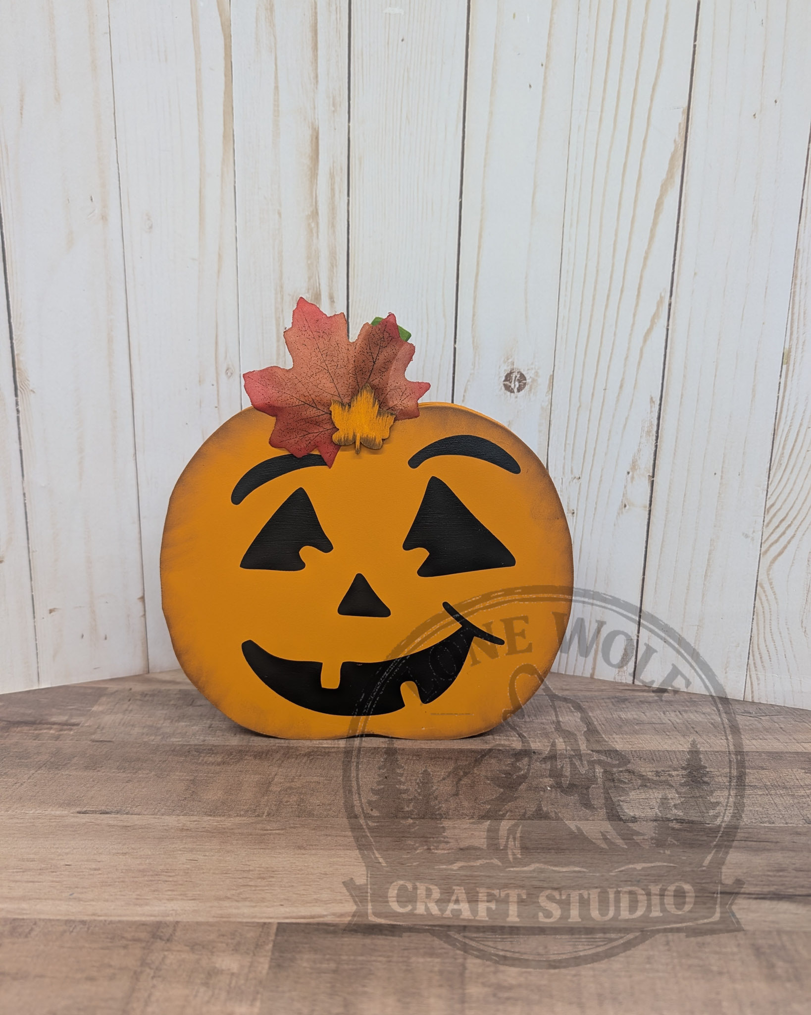 Wooden Hand-Painted Jack-O-Lanterns Pumpkins - Image 7