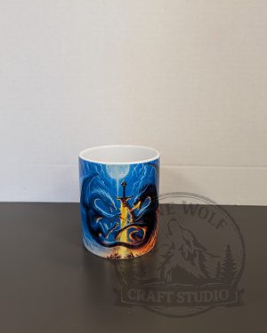 Blue Dragon Coffee Mug, Fantasy Dragon Mug