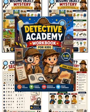 Detective Academy Kids Mystery Activity Workbook