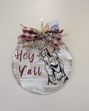 Hey Y'all Rooster Sign – Rustic Farmhouse Kitchen Wall Decor