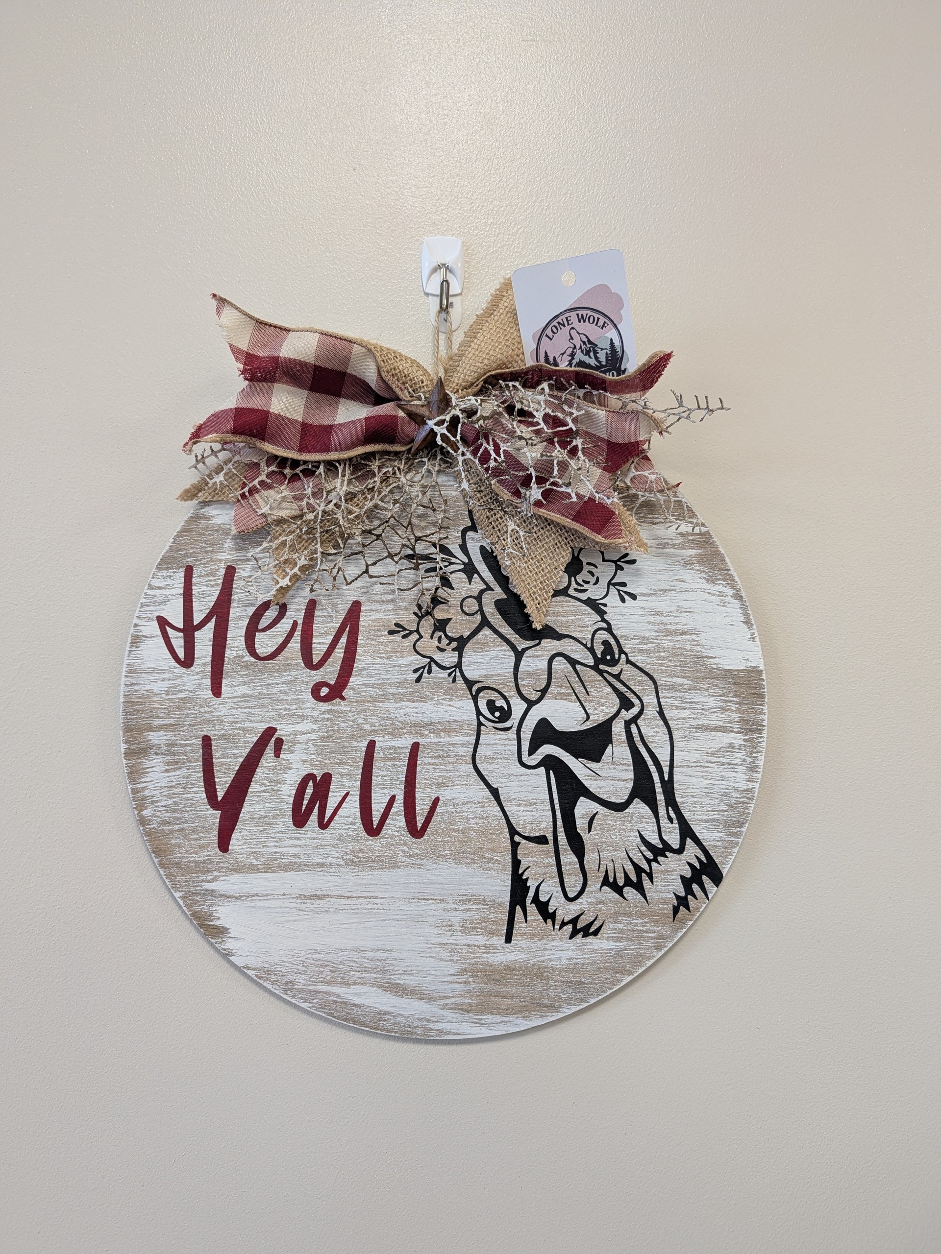 Hey Y'all Rooster Sign – Rustic Farmhouse Kitchen Wall Decor