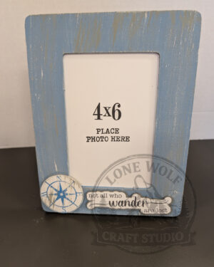 Not All Who Wander Are Lost Rustic Travel Picture Frame