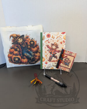 Handcrafted Canvas Tote & Notebook Set with Custom Pen & Bookmark