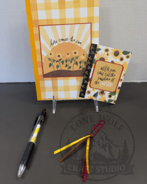 Handcrafted Mini & Standard Composition Notebook Gift Set with Custom Pen & Bookmark
