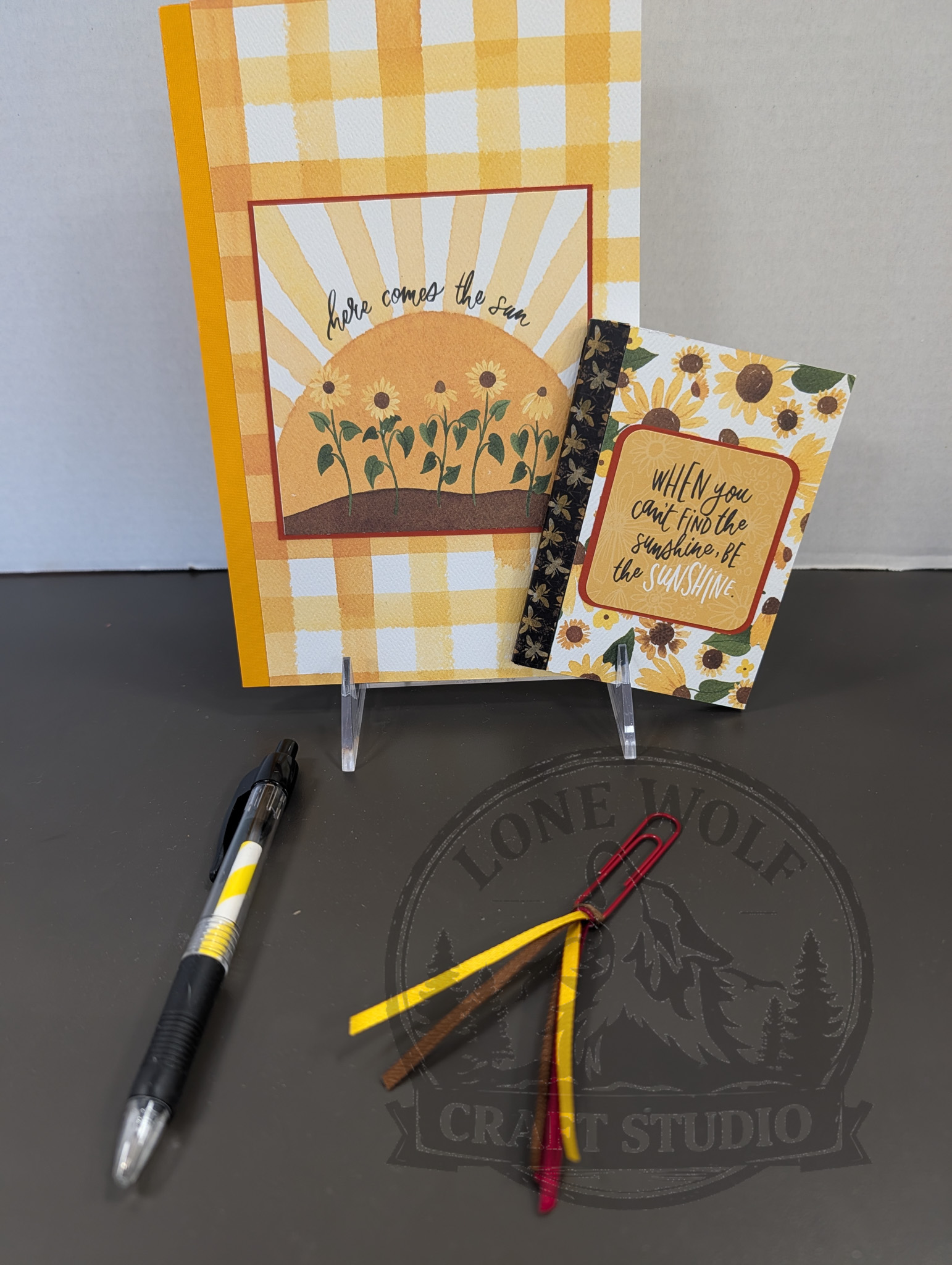 Handcrafted Mini & Standard Composition Notebook Gift Set with Custom Pen & Bookmark